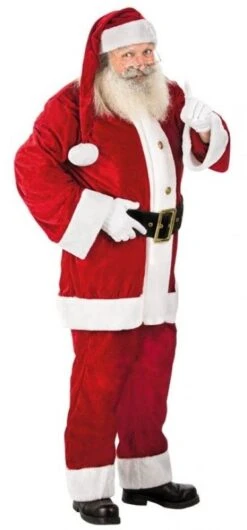 Chaks C2001009, Costume Père Noël Type US, Velours Super LUXE Adulte