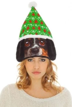 Chaks C4498, Bonnet Noël CHIEN, Vert