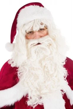 Chaks C4500, Perruque Et Barbe De Père Noël Super Luxe, Blanc