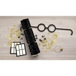 Party Pro 913510GP, Lot De 5 Crackers Surprise De Noël, Noir -Xmas Deco Shop crackers gold party x5 1