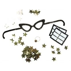 Party Pro 913510GP, Lot De 5 Crackers Surprise De Noël, Noir -Xmas Deco Shop crackers gold party x5 2