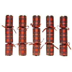 Party Pro 913510T, Lot De 5 Crackers Surprise De Noël Motif Tartan