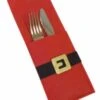 Porte-Couverts Ceinture Père Noël En Feutrine 25x10cm -Xmas Deco Shop dek0817 1