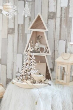 Chaks 10061, Sapin Noël Gigogne 3 Pièces En Bois 59,5cm -Xmas Deco Shop dsc 1552