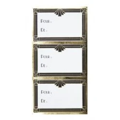 Party Pro 913501GP, Sachet De 12 étiquettes Cadeau De Noël Adhésives Gold Party