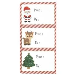 Party Pro 913501B, Sachet De 12 étiquettes Cadeau De Noël Adhésives Sweety Xmas -Xmas Deco Shop etiquettes cadeaux adhesives sweety xmas x 10