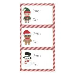 Party Pro 913501B, Sachet De 12 étiquettes Cadeau De Noël Adhésives Sweety Xmas -Xmas Deco Shop etiquettes cadeaux adhesives sweety xmas x 10 1