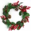 Grande Couronne De Houx Et Pin Noël Artificielle Ø 30cm -Xmas Deco Shop gu25201