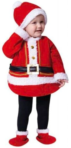 Chaks N1001116, Déguisement Père Noël Enfant 116cm, 4-6 Ans.