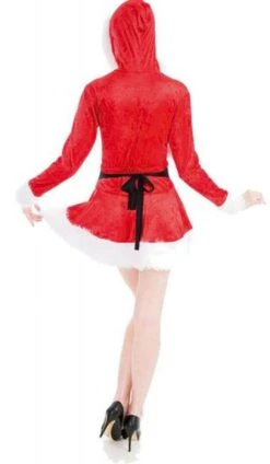 Chaks N1002T40, Déguisement Mère Noël Capuche Luxe, Adulte Taille M