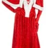 Chaks N1003T40, Déguisement Mère Noël Luxe Robe Longue Avec Mitaines Adulte, Taille M