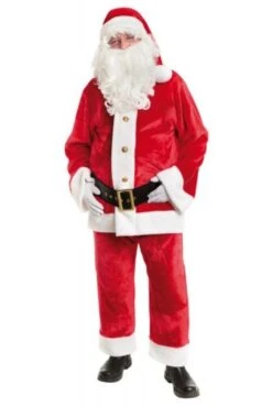 Chaks N1011, Déguisement Père Noël Américain Luxe En PELUCHE, Adulte