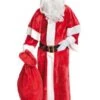 Chaks N1012, Déguisement Père Noël Européen Luxe Long En PELUCHE, Adulte -Xmas Deco Shop n1012