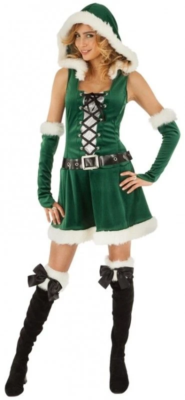 Chaks N1019XS, Déguisement Elfe De Noël Femme Luxe VERT, Taille XS 3 Chaks N1019XS, Déguisement Elfe De Noël Femme Luxe VERT, Taille XS