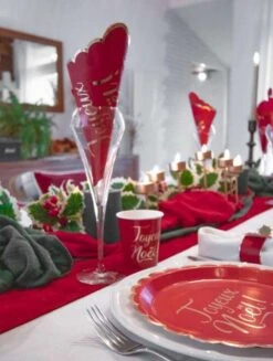 Party Pro 91362JN, Sachet De 16 Serviettes Joyeux Noël, Rouge Et Or -Xmas Deco Shop nouveau projet 39 2