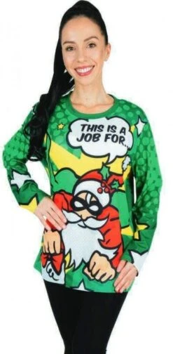 P'TIT Clown Re22794, T-shirt De Noël - Super Santa Claus Taille L/XL -Xmas Deco Shop nouveau projet 56 1 1