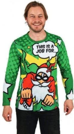 P'TIT Clown Re22793, T-shirt De Noël - Super Santa Claus Taille S/M -Xmas Deco Shop nouveau projet 57 1